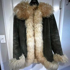 Penny Lane Afghan Sheepskin Leather Coat